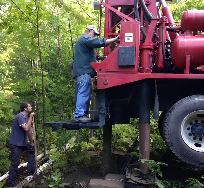 Residential water well drilling equipment